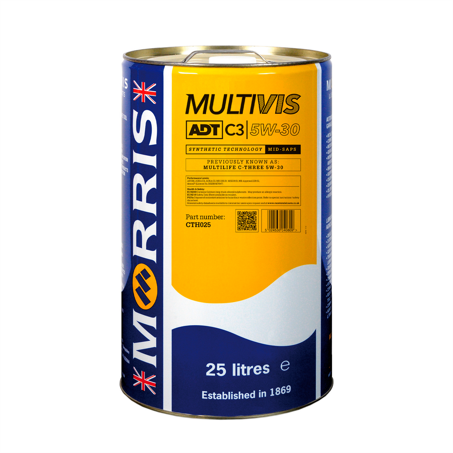 Morris 5w30 Fully Synthetic Engine Oil Multivis ADT Mid Saps C3 dexos2