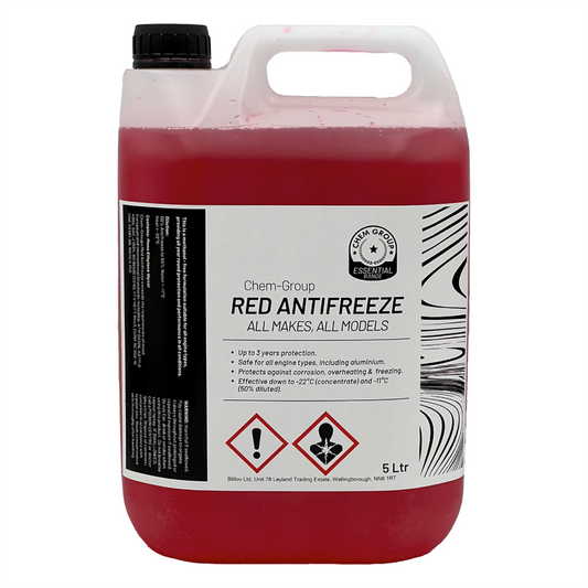 Red Coolant Concentrated -22ºC OAT Antifreeze Ready to Use SAE J1034,D3306 5L