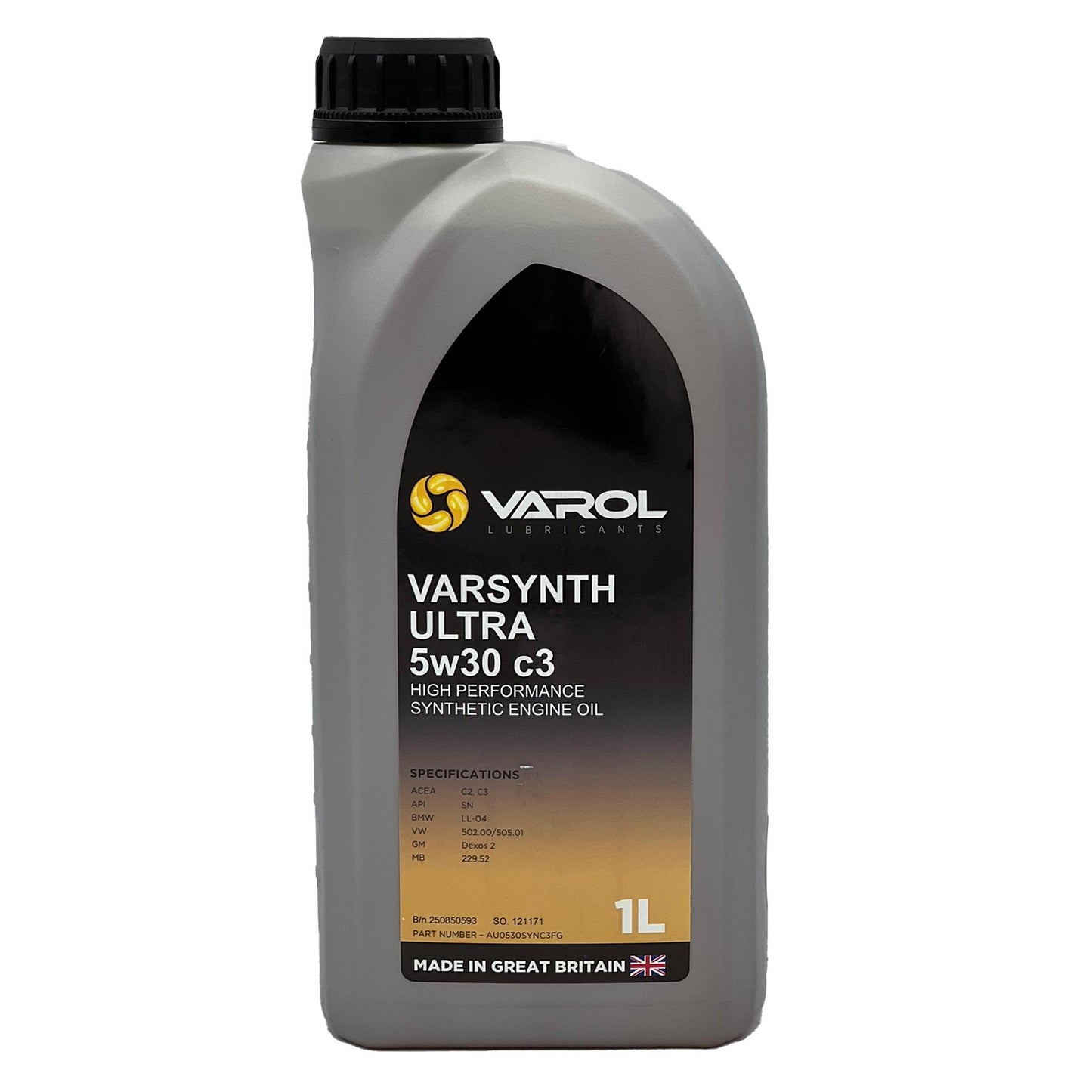 Varol Premium 5w30 Fully Synthetic Long Life Engine Oil Mid Saps C3 dexos2