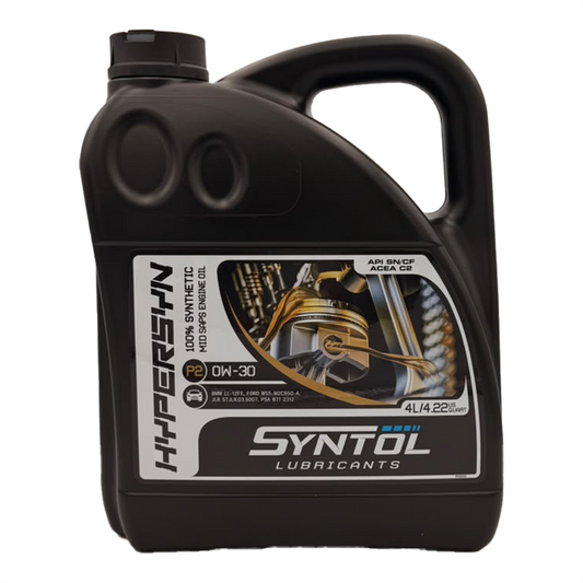 Syntol Hypersyn P2 0W-30 Fully Synthetic Engine Oil ACEA C2 BMW LL-12 FE