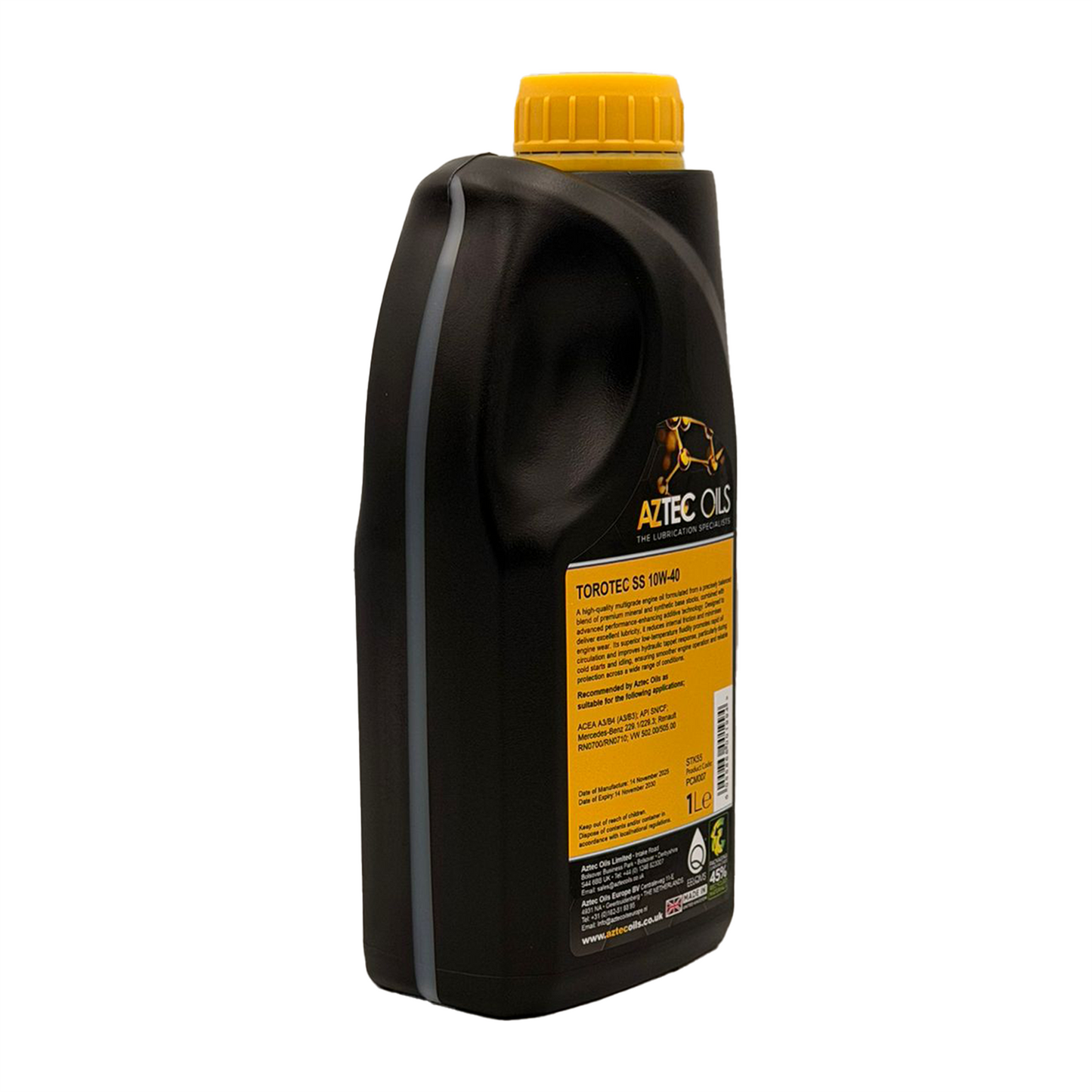 10w40 Semi Synthetic Engine Oil Aztec SS ACEA A3/B4 API SN/CF VW 502/505