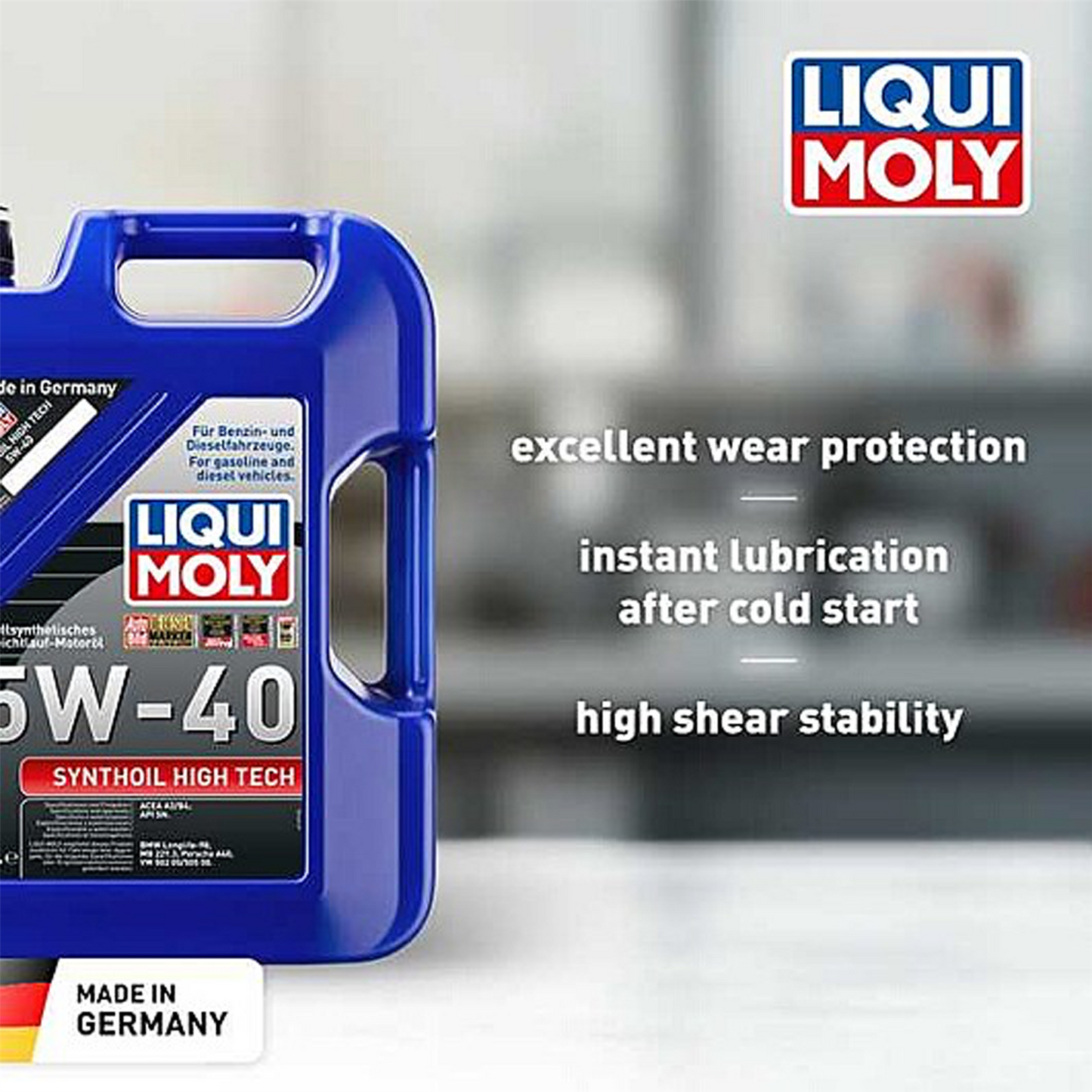 Liqui Moly Synthoil High Tech 5W-40 Fully Synthetic Engine Oil ACEA A3 B4 5L