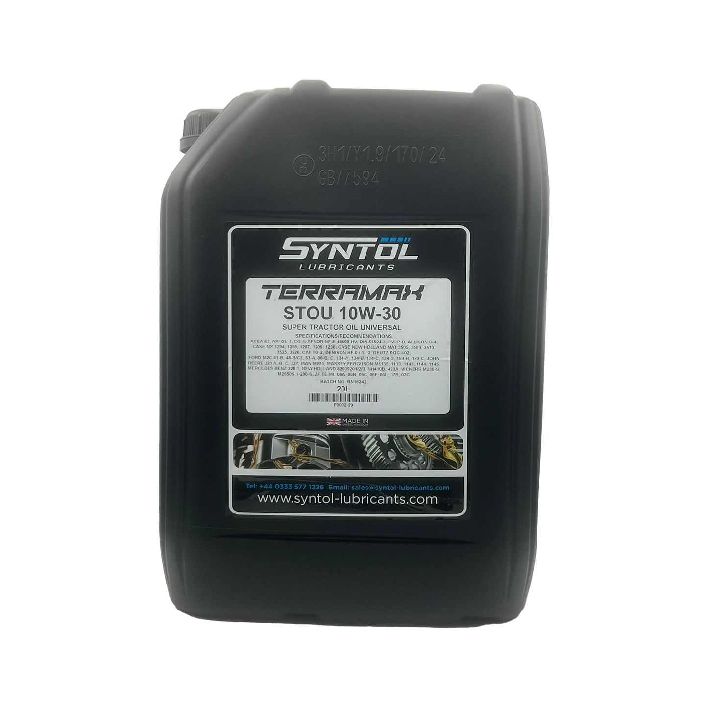 SYNTOL TERRAMAX STOU 10W-30 Tractor Engine Oil ACEA E3 API GL-4 CG-4