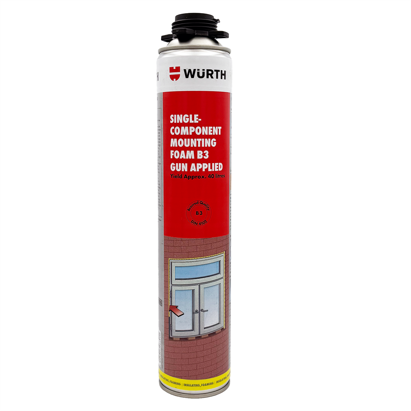 WURTH B3 Gun Grade Expanding Foam 750ml PU Insulation Filler Window Door Mountin