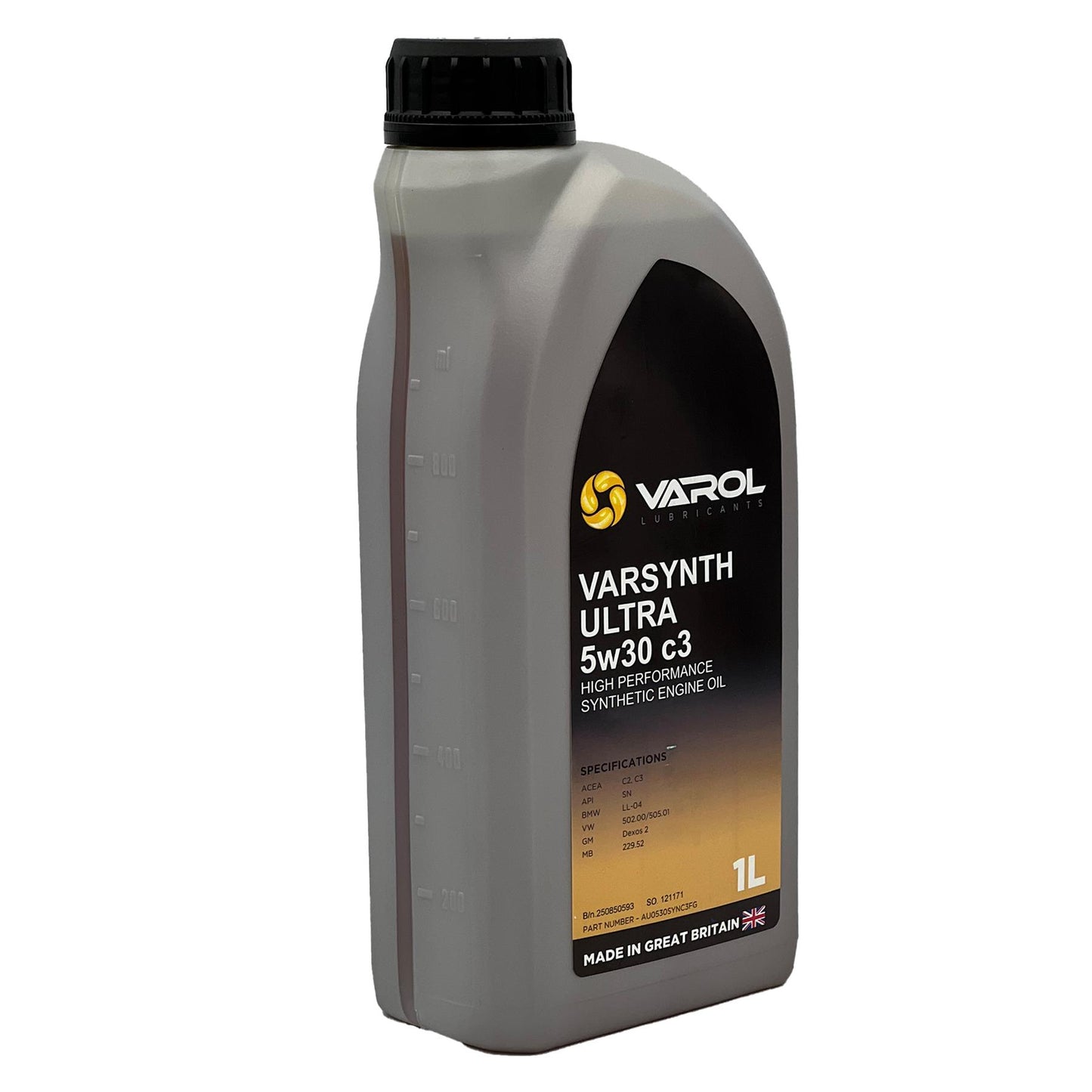 Varol Premium 5w30 Fully Synthetic Long Life Engine Oil Mid Saps C3 dexos2