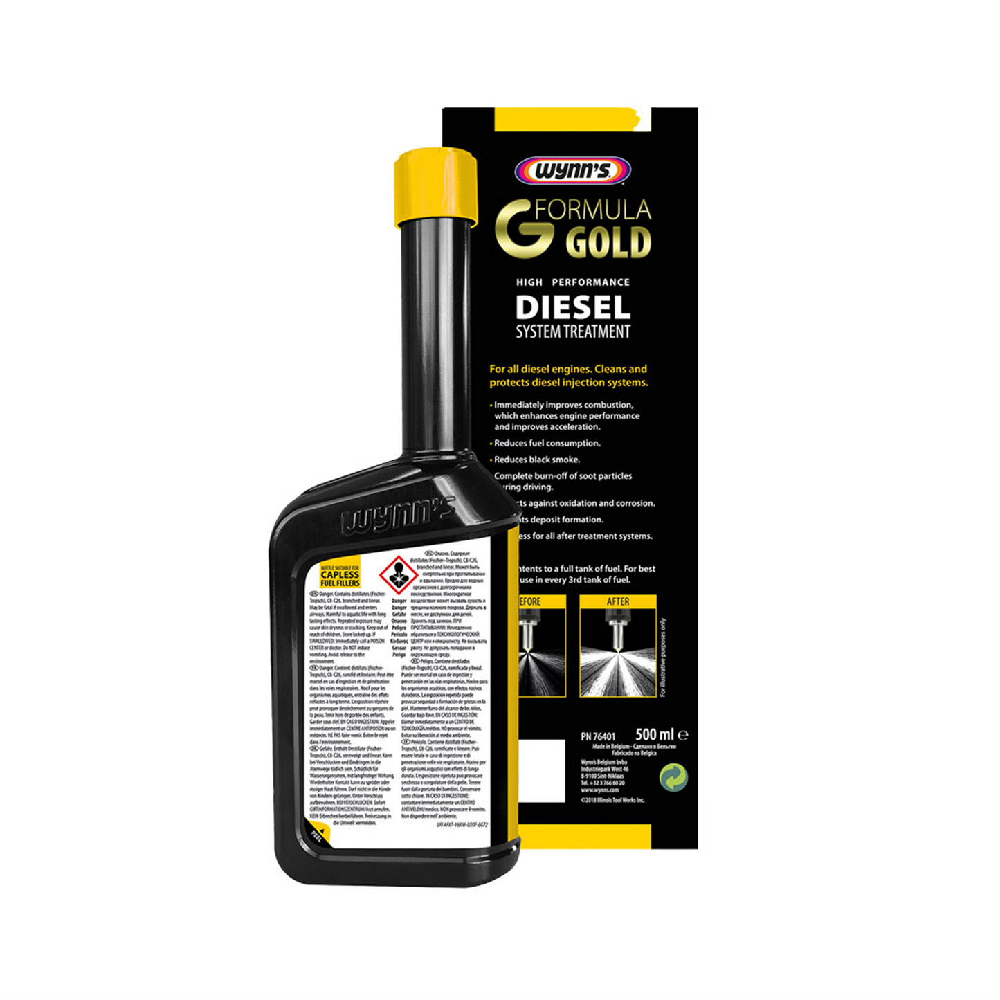 Wynns Formula Gold Powerful Diesel Fuel System Injector Cleaner Treatment 500ml