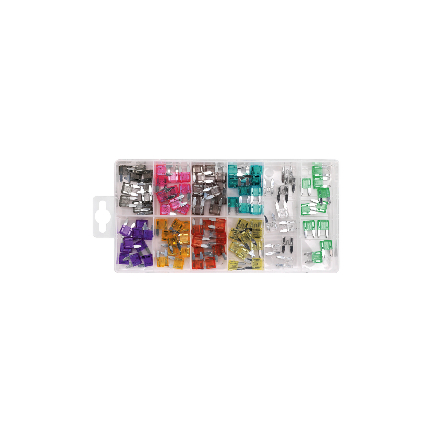 Sealey 100 Pcs Automotive Car/Motorbike STANDARD Fuse Assortment 2-30 Amp BCF100