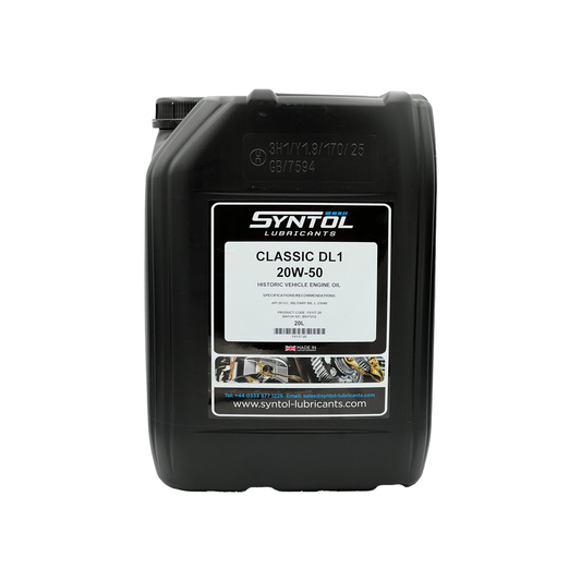 SYNTOL CLASSIC DL1 20W-50 – Premium Mineral Engine Oil for Historic Vehicles 20L