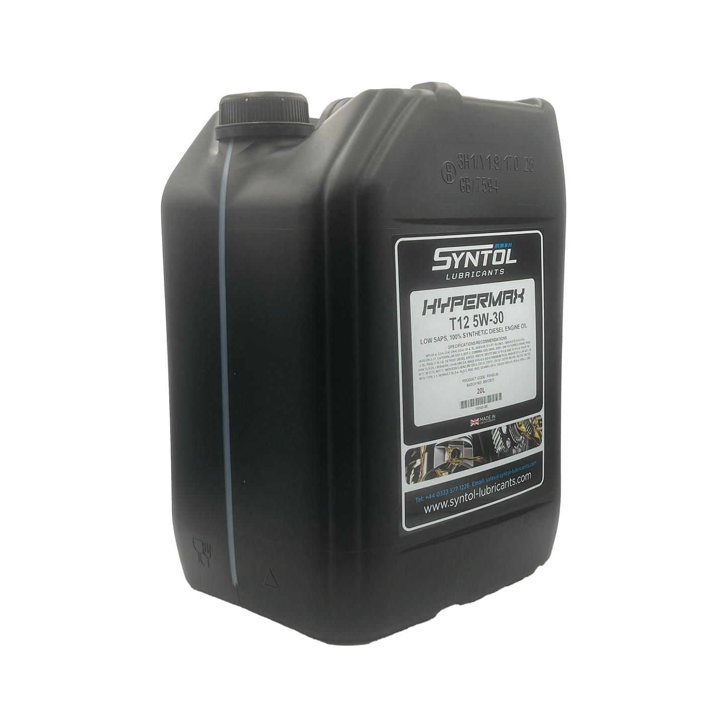 Syntol Hypermax T12 5W-30 Fully Synthetic Heavy Duty Diesel Engine Oil Acea E4 20L