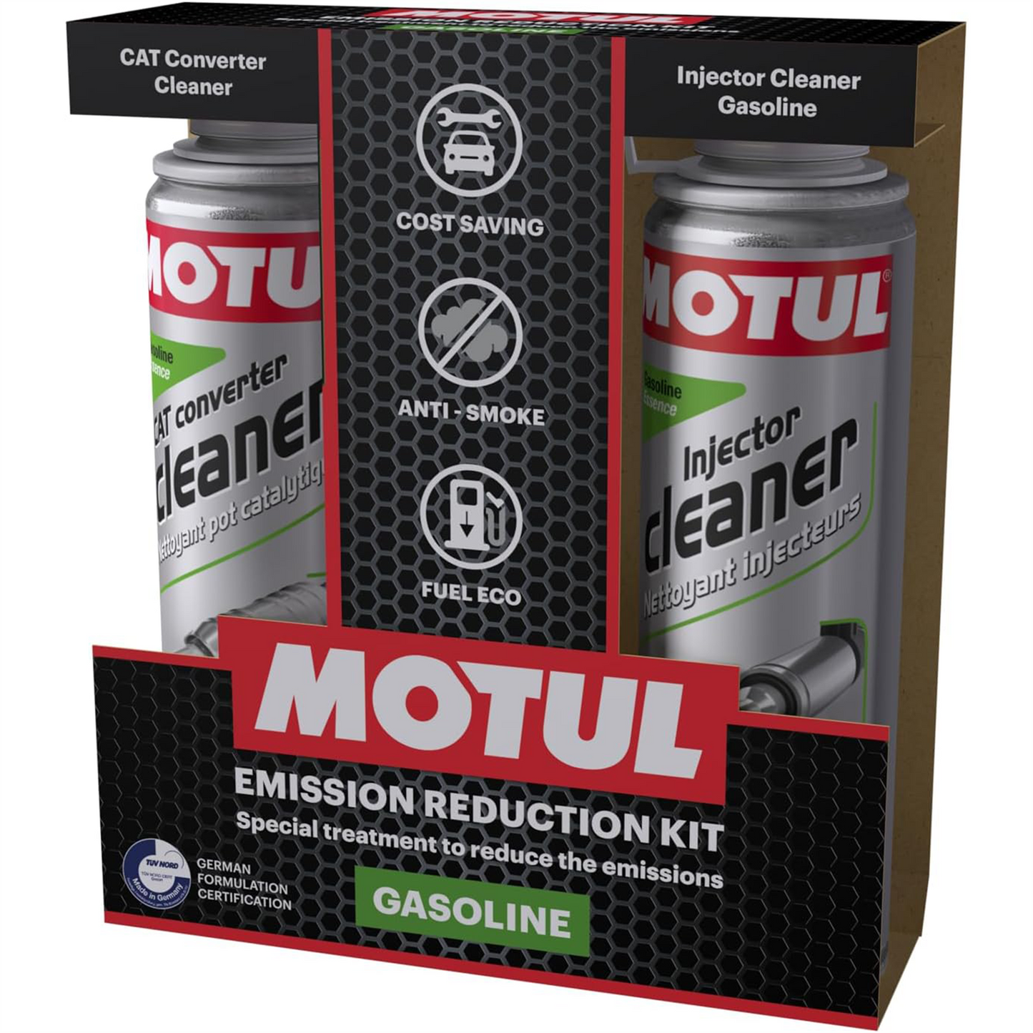 MOTUL Emission Reduction Kit Petrol Injector & Catalytic Converter Cleaner 600ml