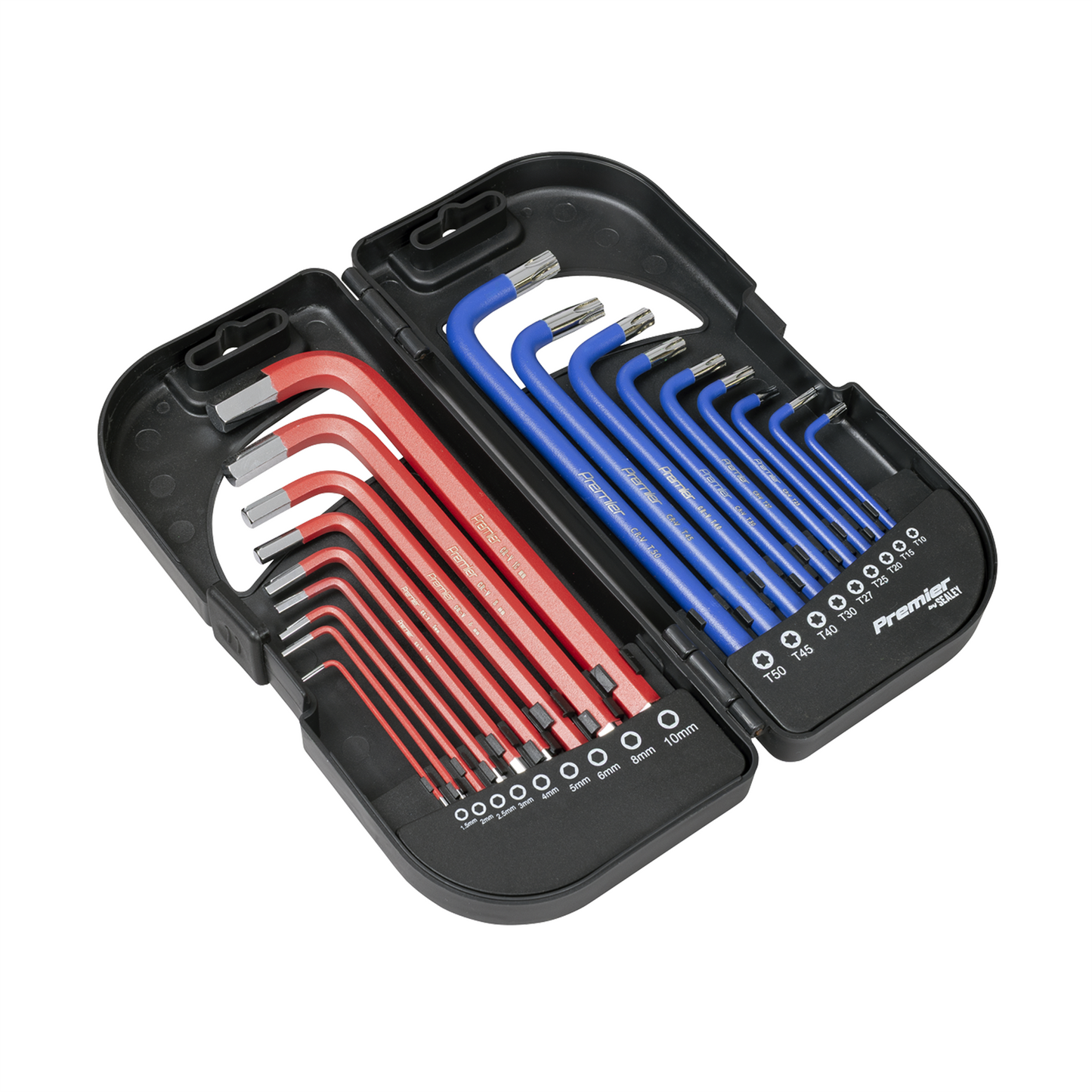 Sealey AK7176 18pc Long TRX-Star & Ball-End Hex Key Set Anti-Slip