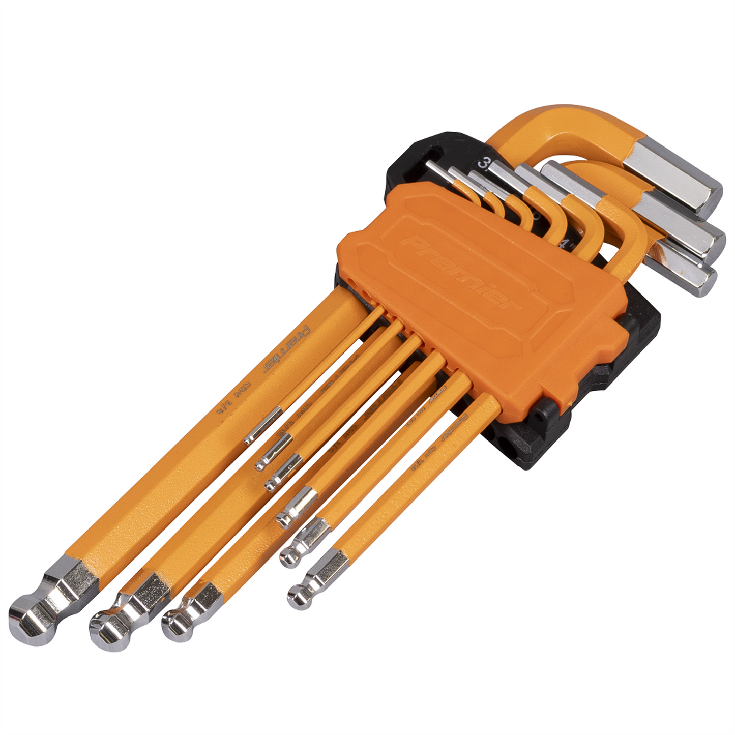 Sealey Premier Imperial Long Hex Key Set Ball End 9pc In A Storage Case AK71750