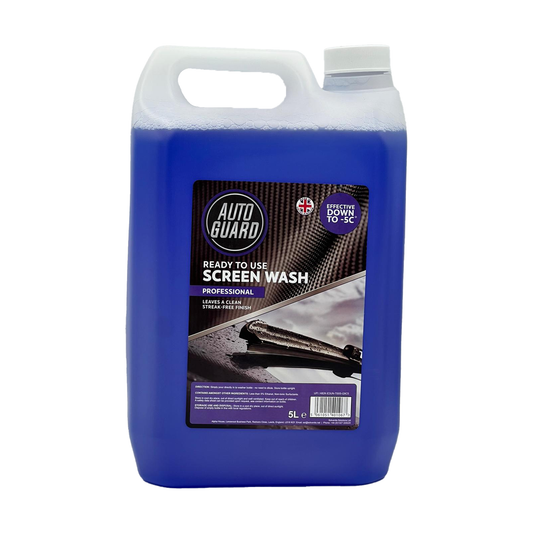 AutoGuard Screenwash Ready To Use Windscreen Cleaner Streak-Free Finish 5L