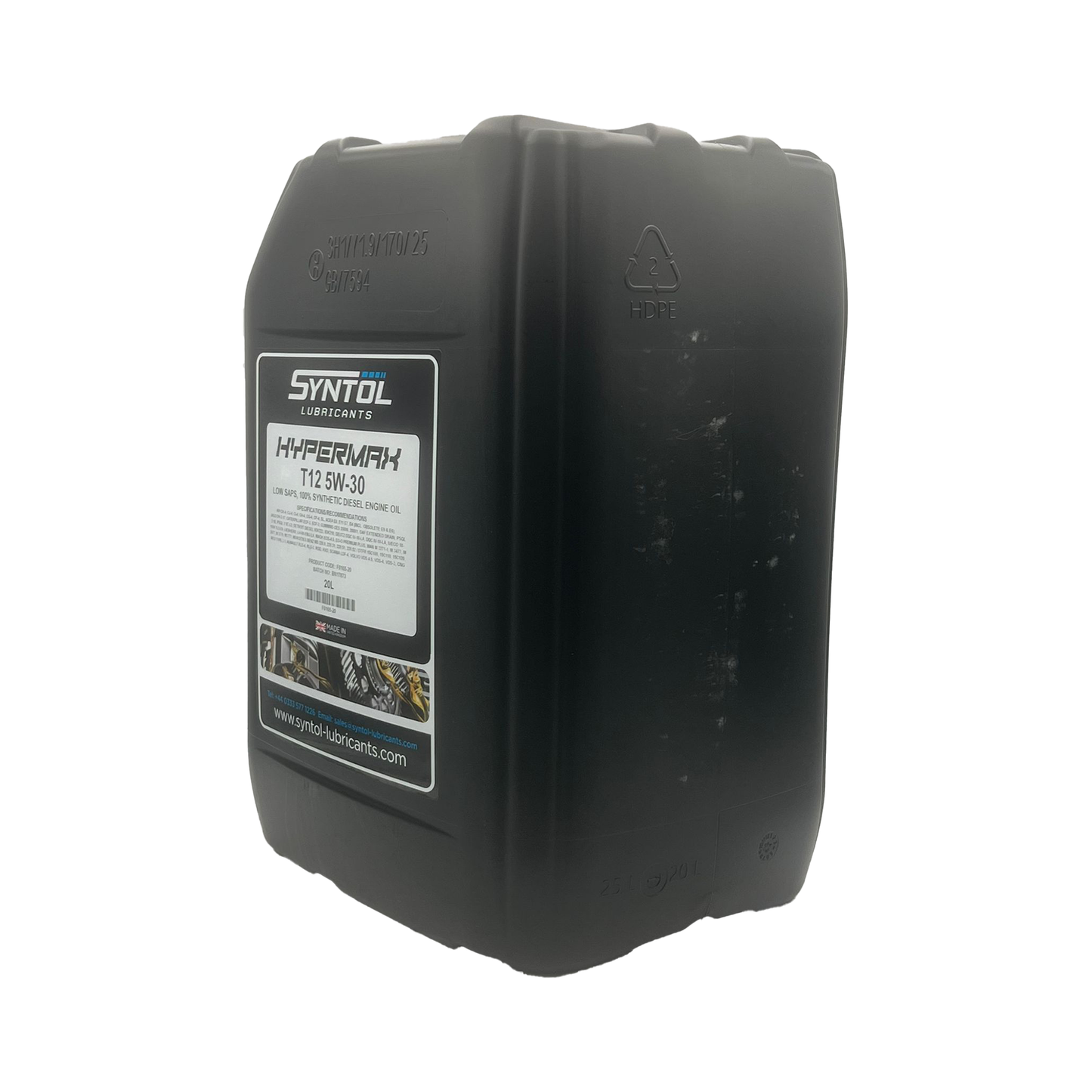 Syntol Hypermax T12 5W-30 Fully Synthetic Heavy Duty Diesel Engine Oil Acea E4 20L