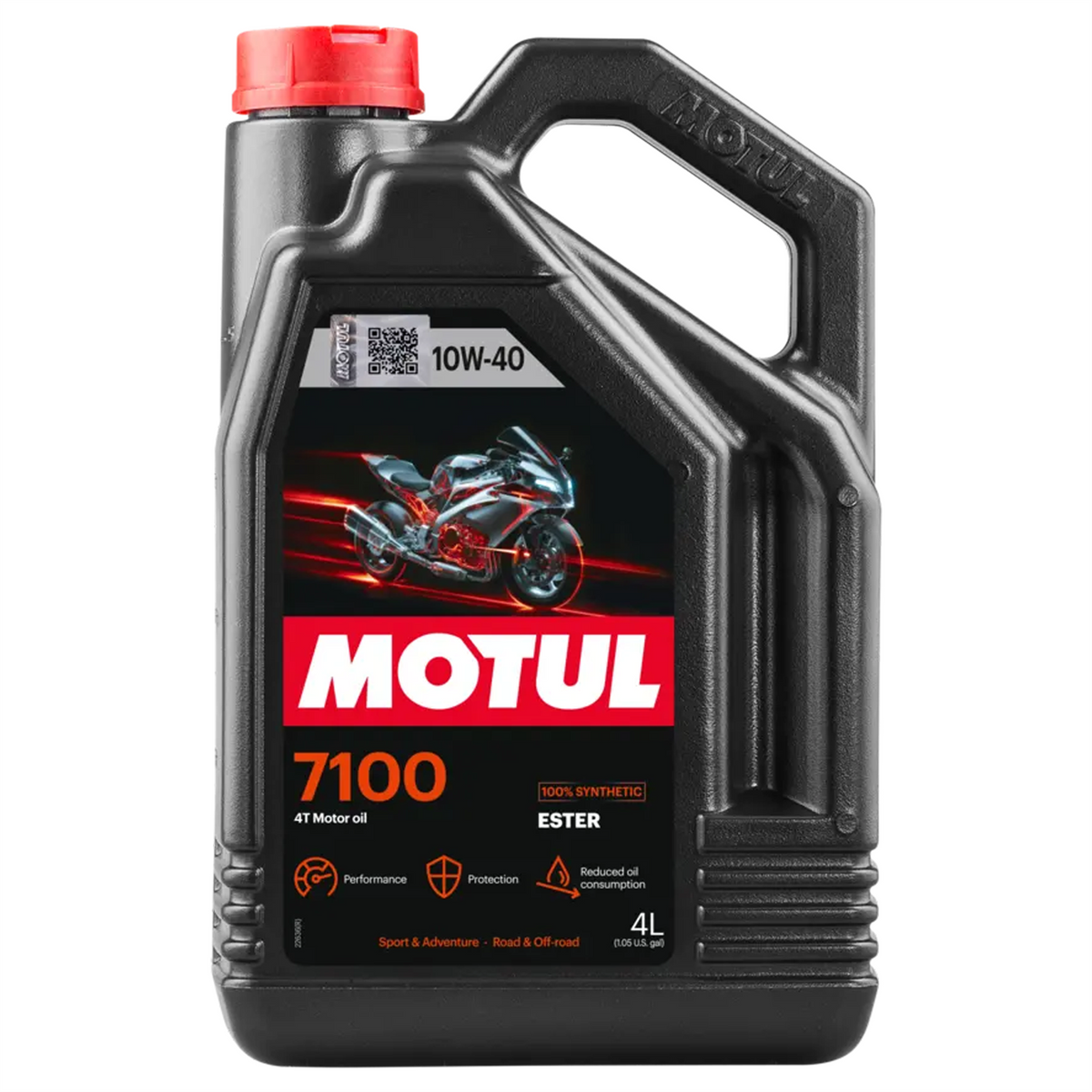 Motul 7100 10W-40 4T Fully Synthetic Motorcycle Engine Oil API SP JASO MA2 4L
