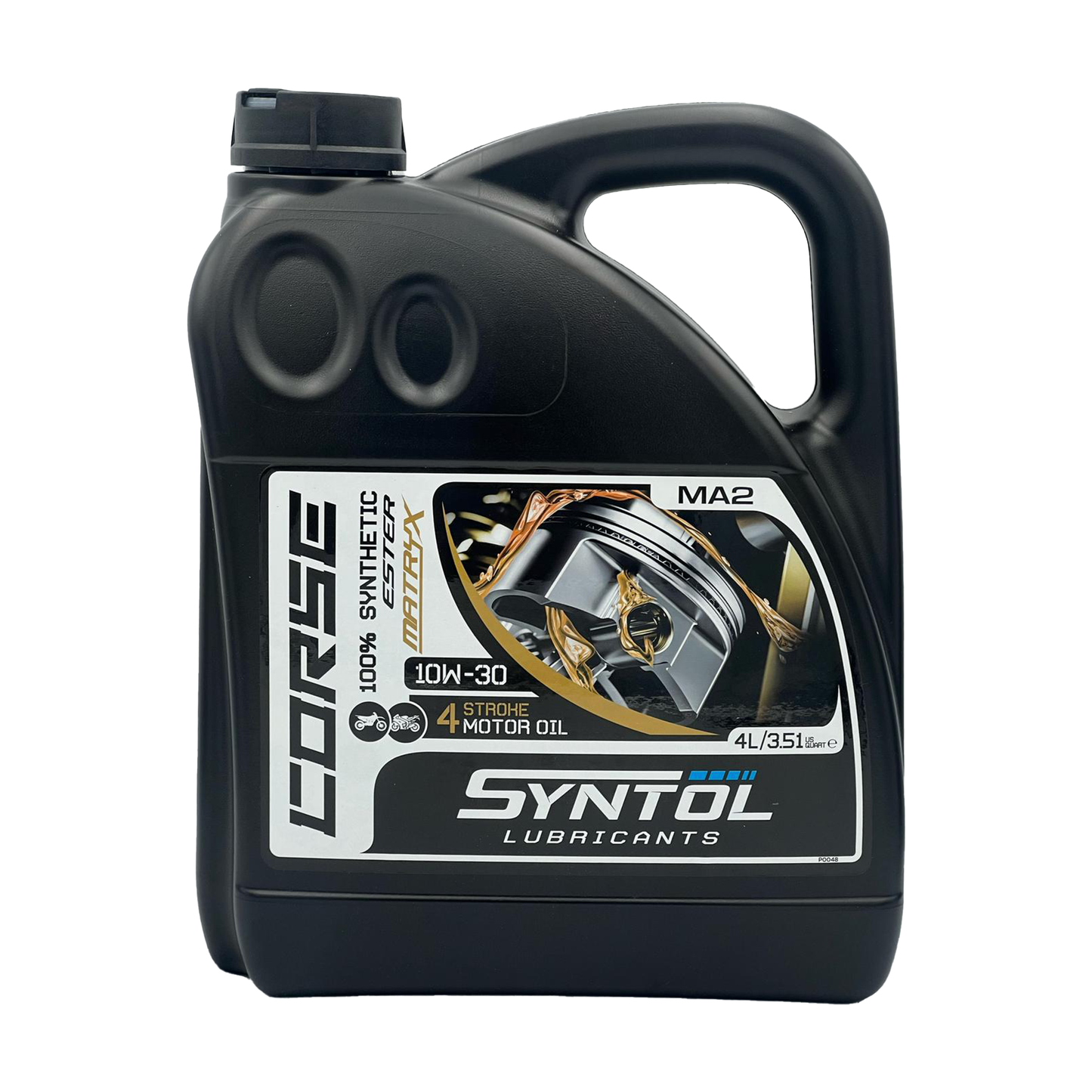 Syntol Corse 4T 10W-30 Motorcycle Fully Synthetic Engine Oil Jaso MA2/MA
