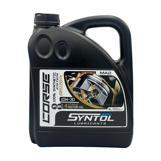 Syntol Corse 4T 10W-30 Motorcycle Fully Synthetic Engine Oil Jaso MA2/MA