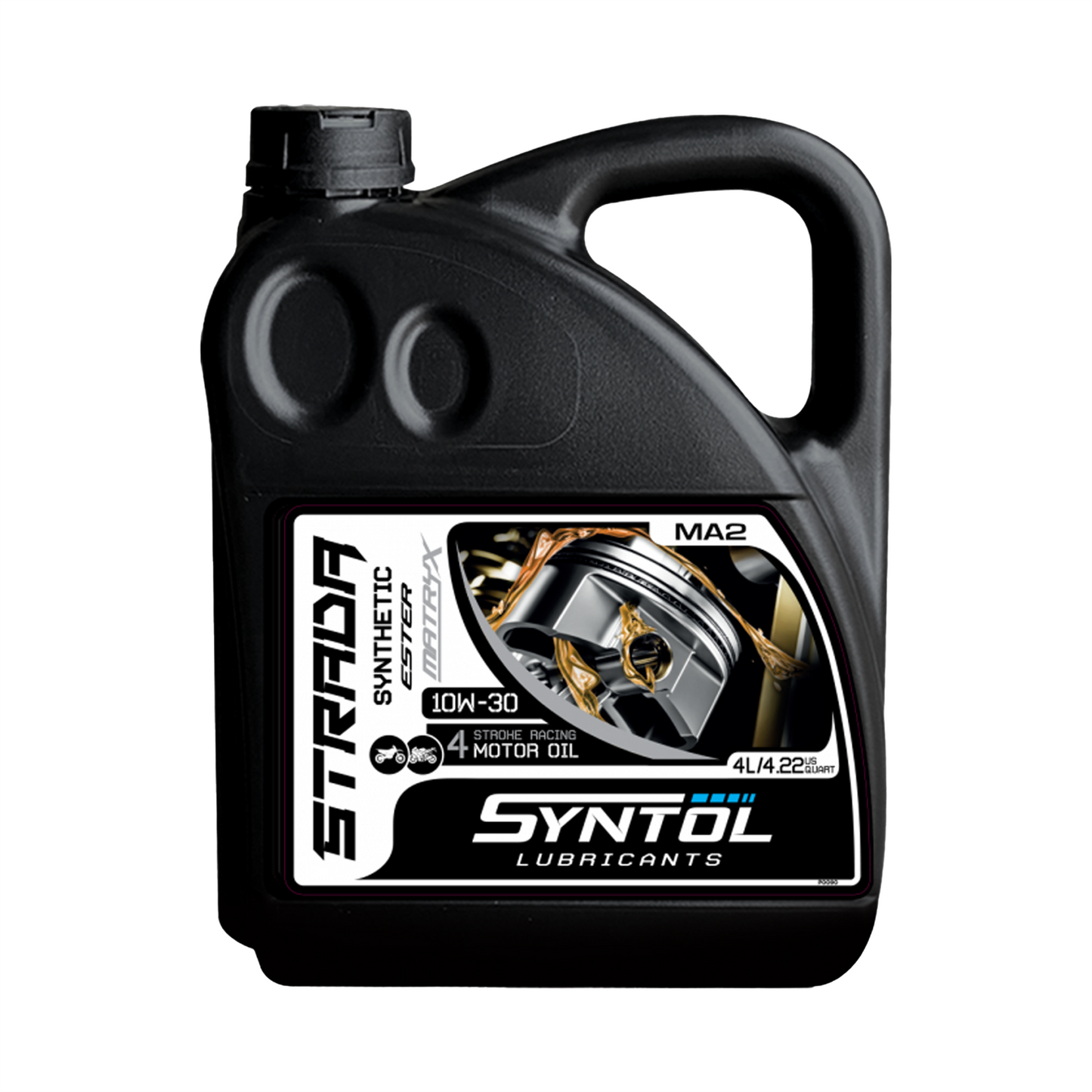 Syntol Strada 10W-30 4T Fully Synthetic Motorcycle Engine Oil Jaso MA2