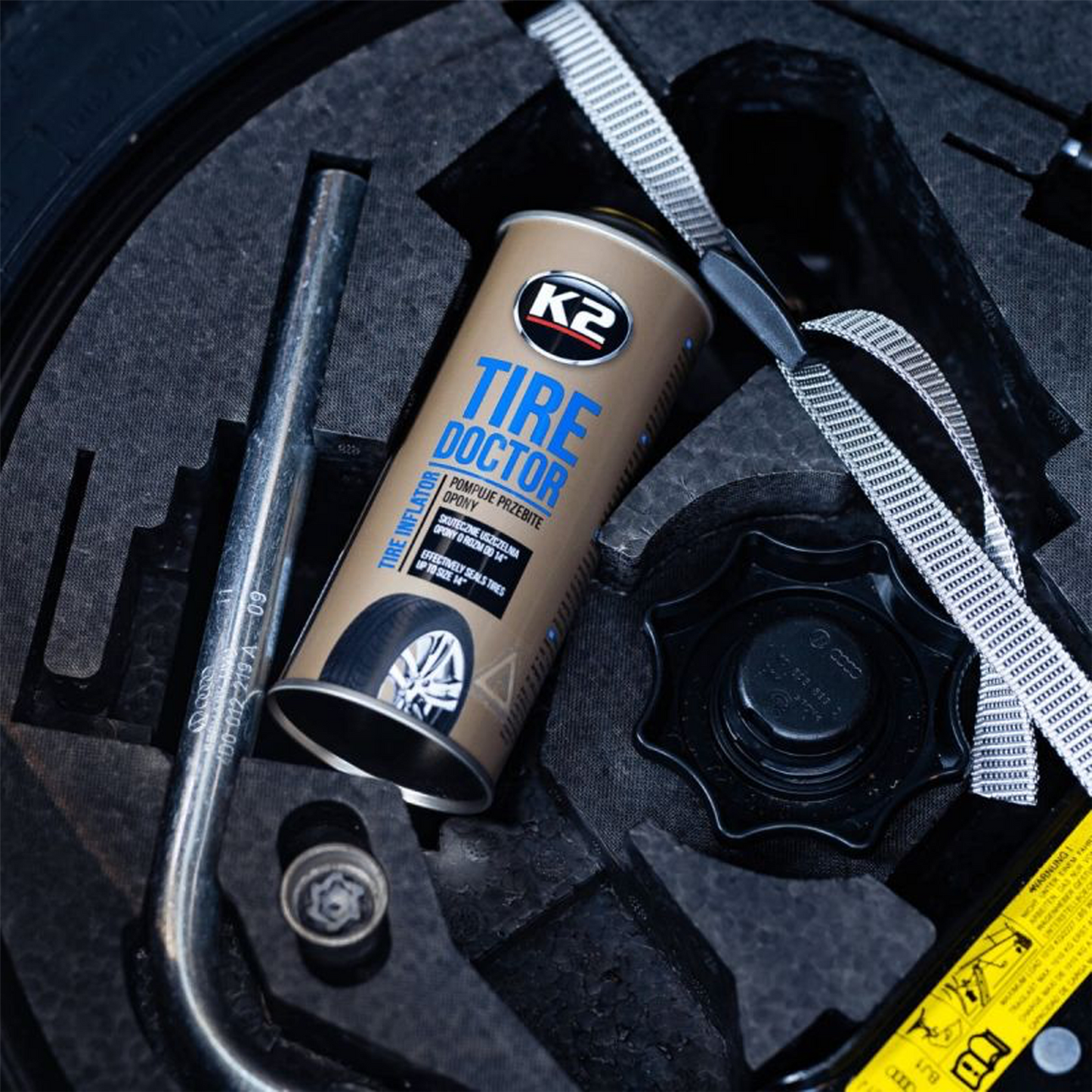 K2 Tire Doctor Inflator Seals Inflates Punctured Tires Tube Wheel Repair 400ml