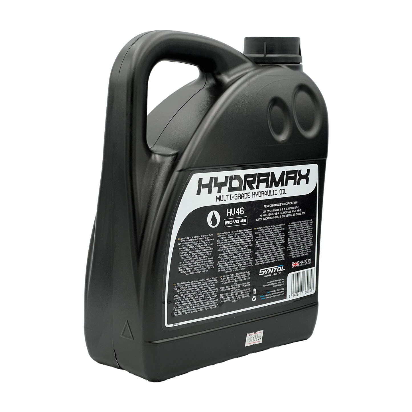 SYNTOL HYDRA-MAX HV 46 4L Heavy Duty Multi-Grade Hydraulic Oil 4L