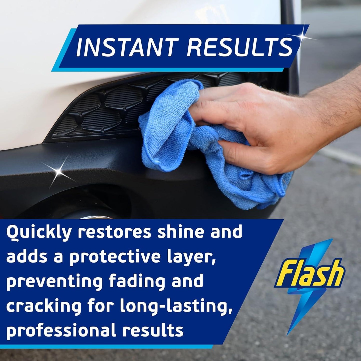 FLASH Trim & Rubber Care Dashboard Bumper Protector & Cleaner Spray 500ml