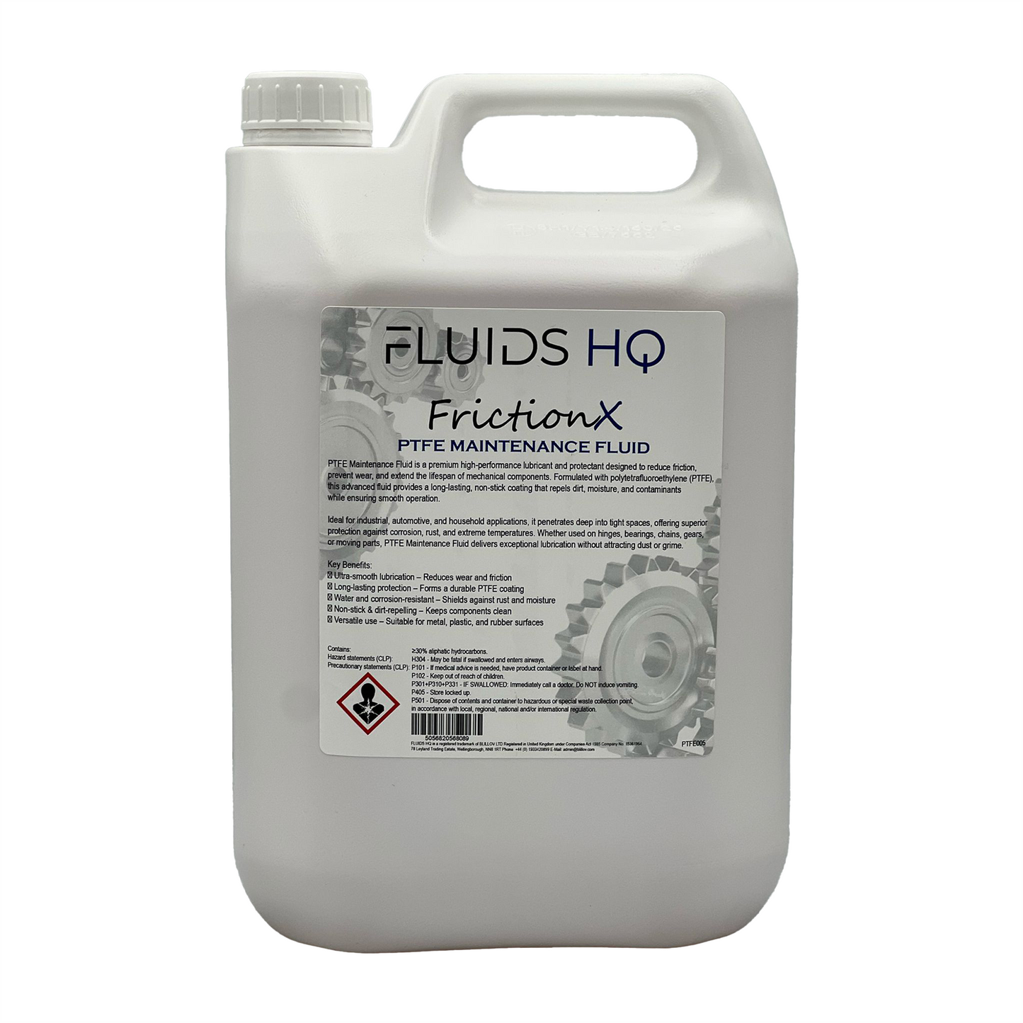 5L PTFE Multi-Use Lubricant & Rust Inhibitor Maintenance & Protection Fluid