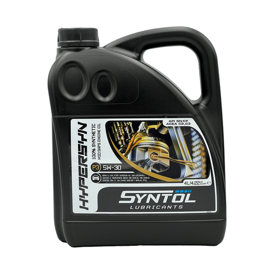 Syntol 5W-30 Fully Synthetic Engine Oil Acea C3 BMW LL-04 Dexos2 SYNTOL HYPER-SYN P3