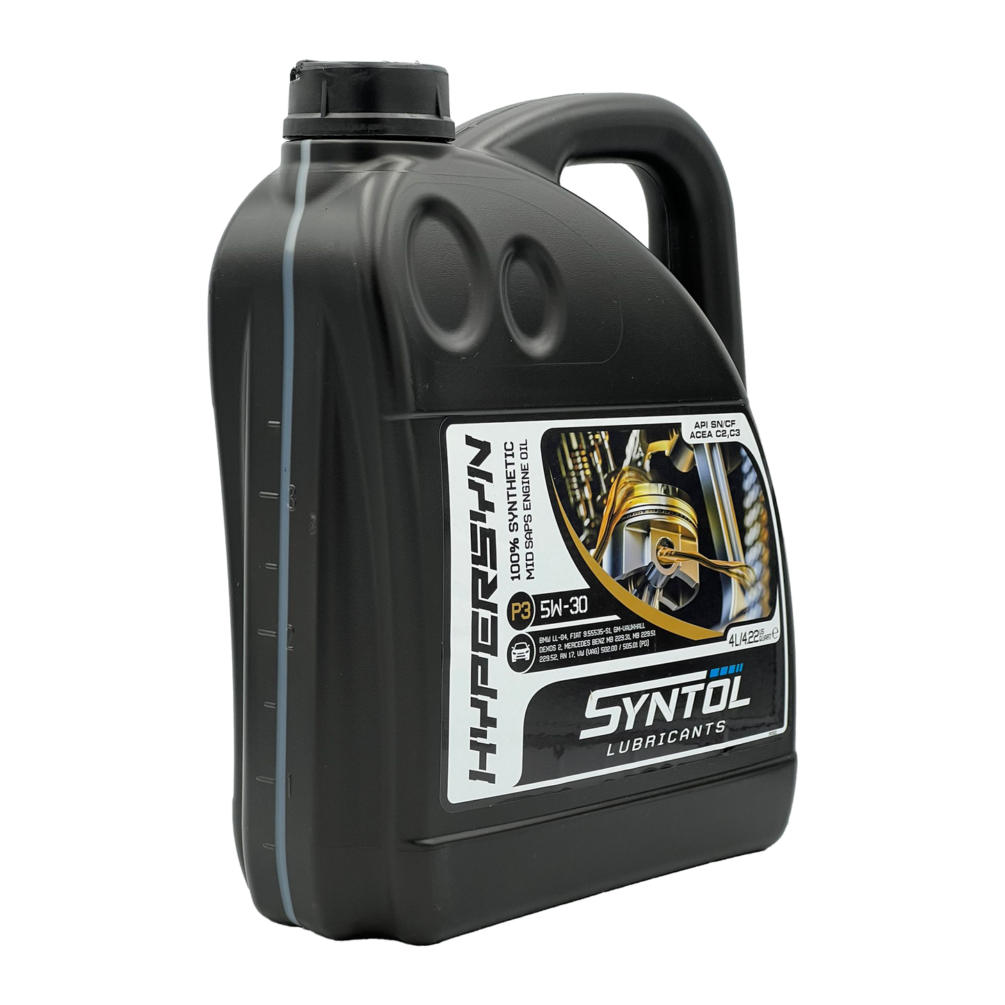Syntol 5W-30 Fully Synthetic Engine Oil Acea C3 BMW LL-04 Dexos2 SYNTOL HYPER-SYN P3