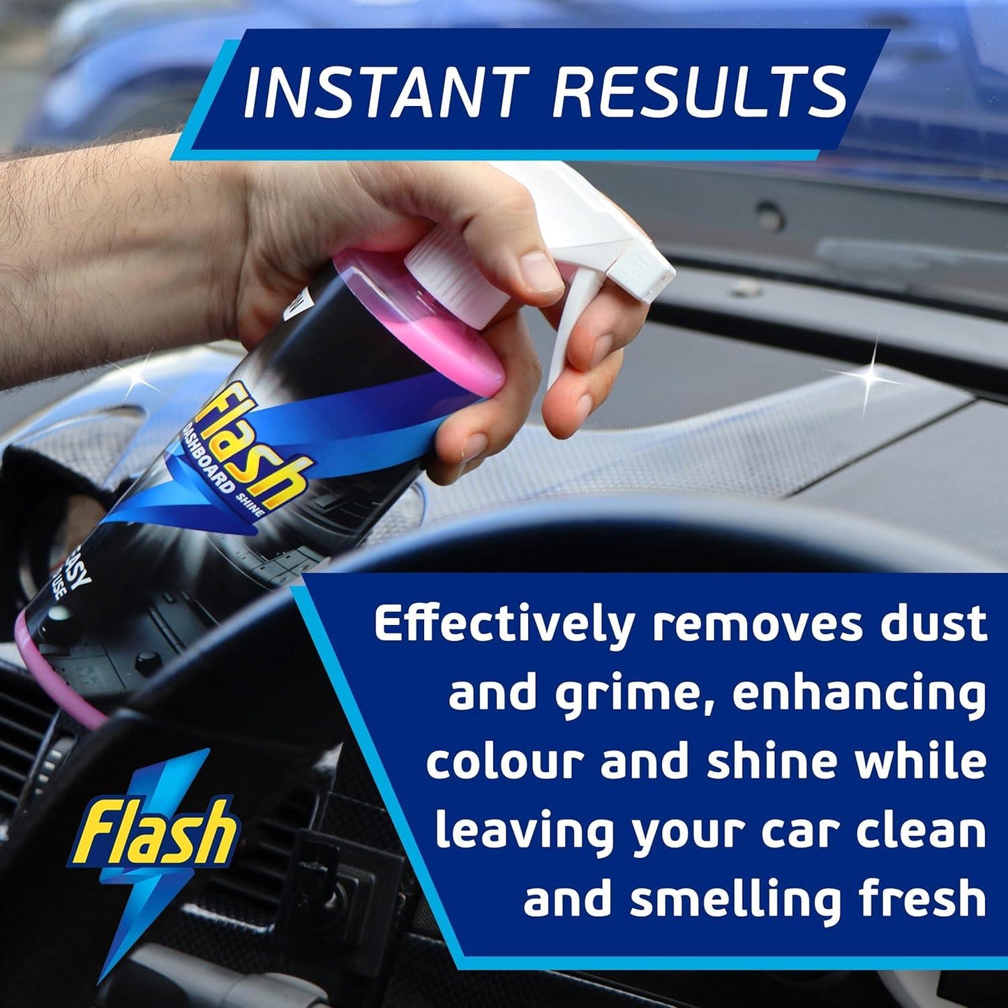 FLASH Car Dashboard & Cockpit Cleaner 500ml Interior Plastic Shine Spray