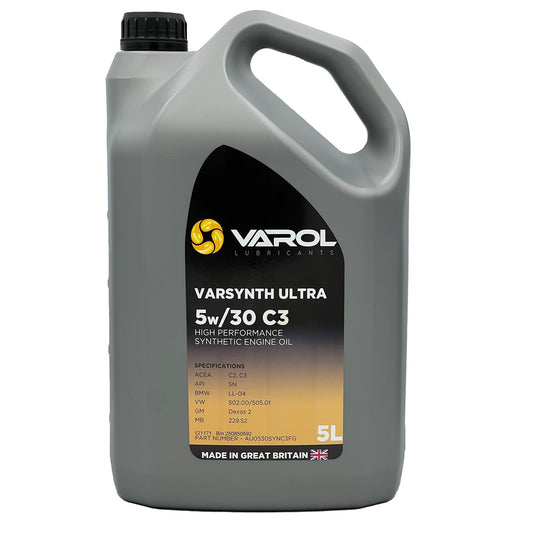 Varol Premium 5w30 Fully Synthetic Long Life Engine Oil Mid Saps C3 dexos2