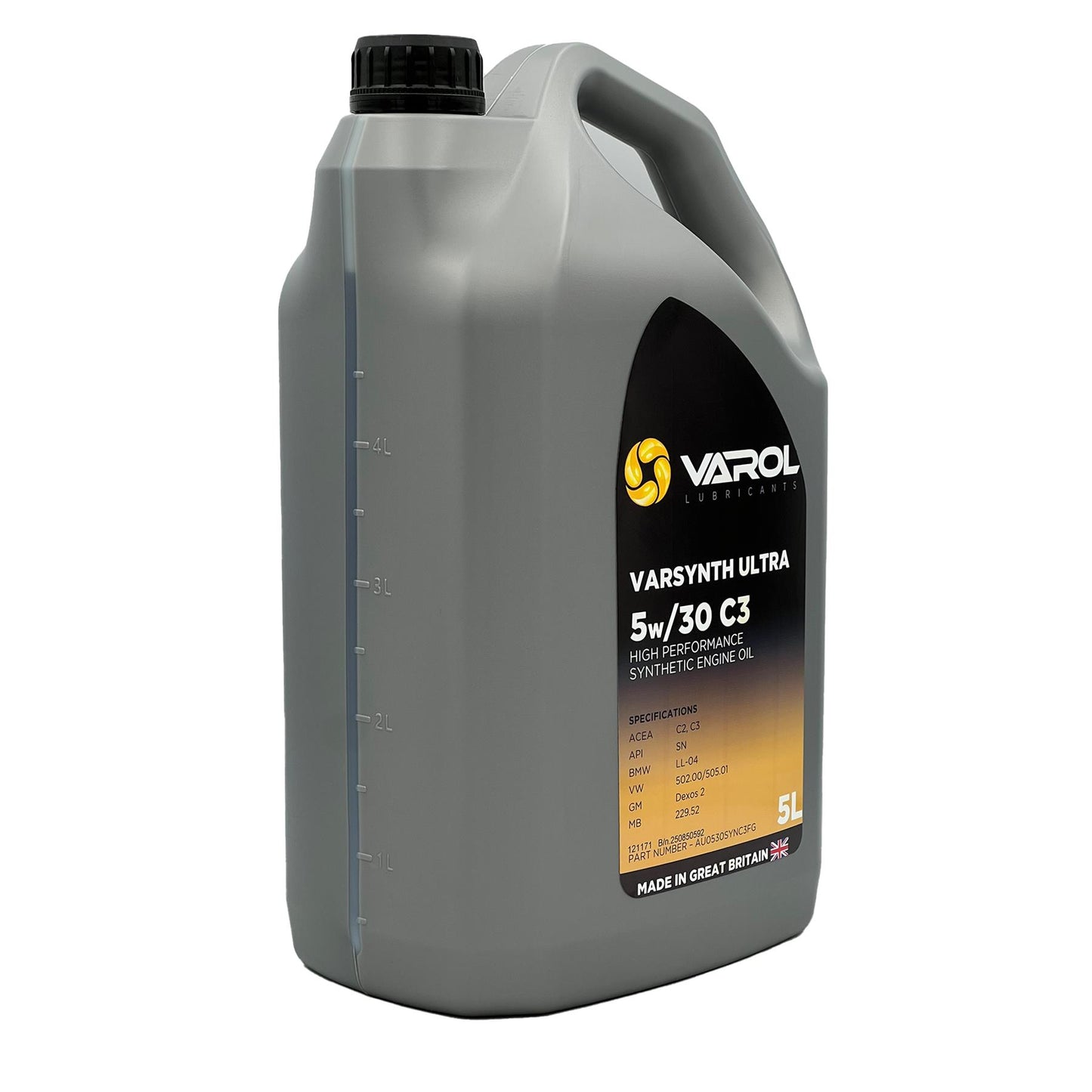 Varol Premium 5w30 Fully Synthetic Long Life Engine Oil Mid Saps C3 dexos2