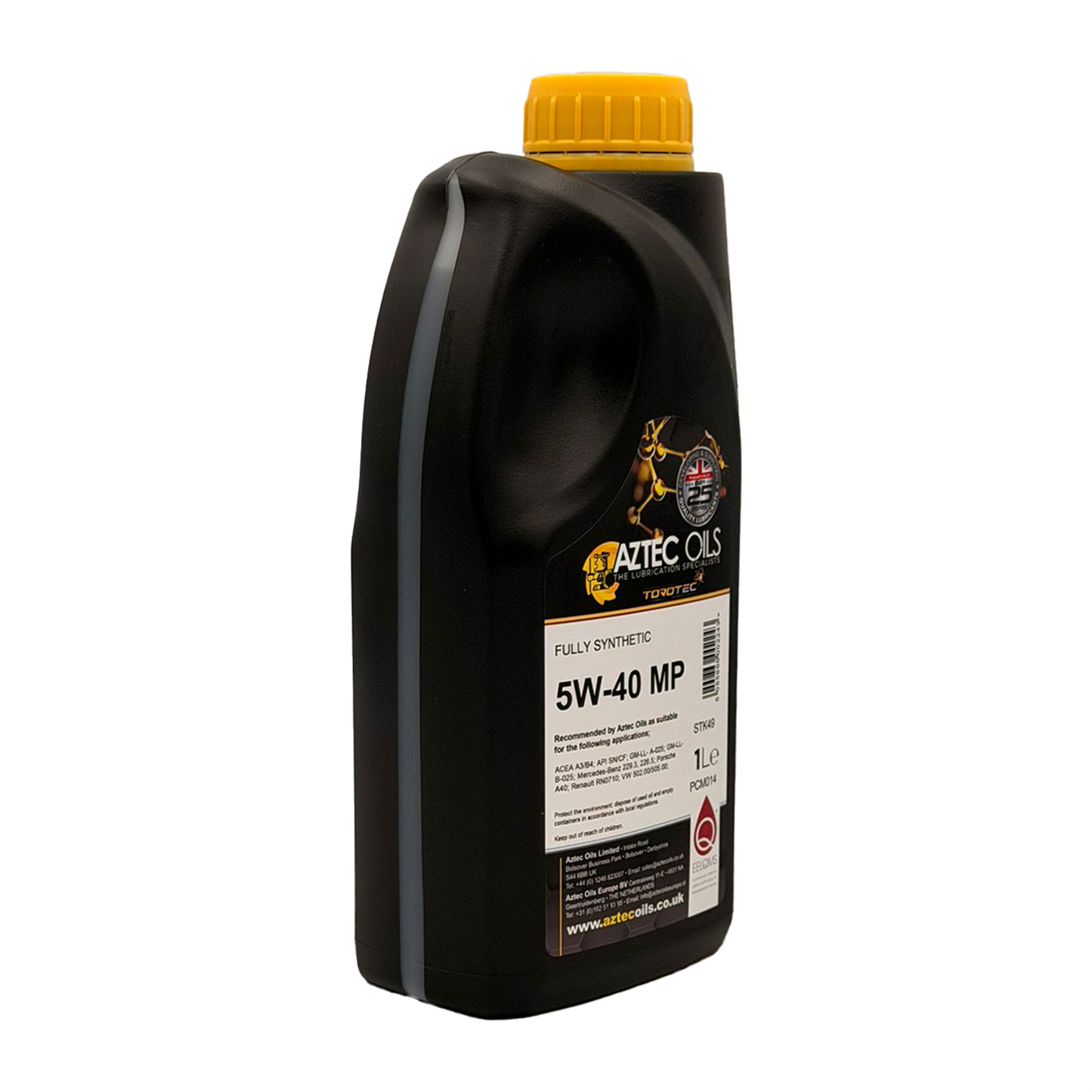 Aztec 5W40 Fully Synthetic Engine Oil Torotec MP Acea A3/B4 RN0710 VW 502