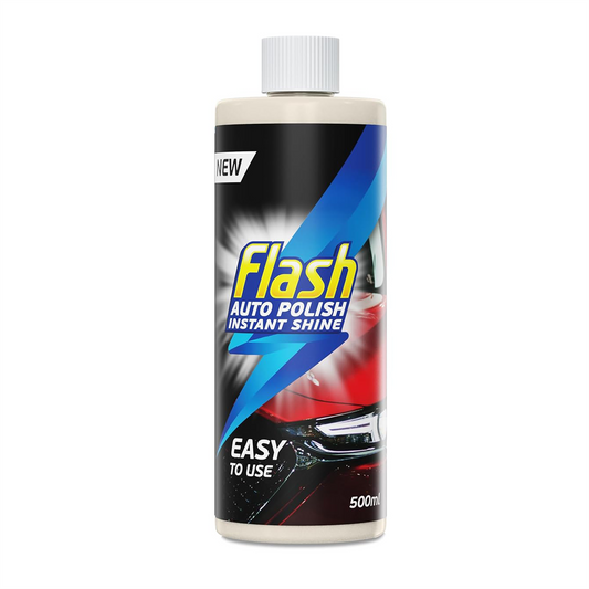 FLASH Car Polish High Gloss Instant Shine Paint Protection & Detailing 500ml