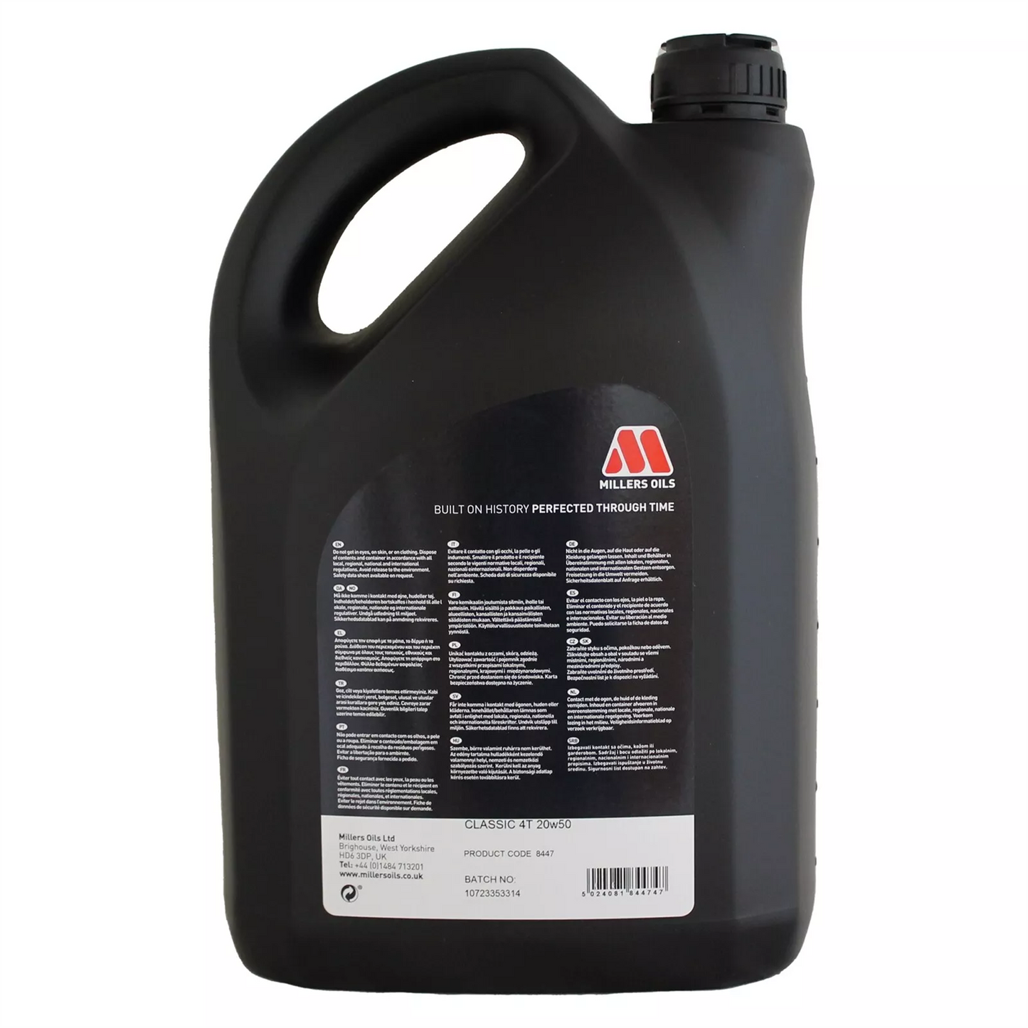 Millers Oils Classic 4T 20w-50 Mineral Motorcycle Engine Oil API SG, SF, SE