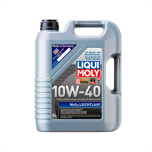 Liqui Moly 10w40 Semi-Synthetic Engine Oil MOS2 LEICHTLAUF ACEA A3 B4 API SL 5L