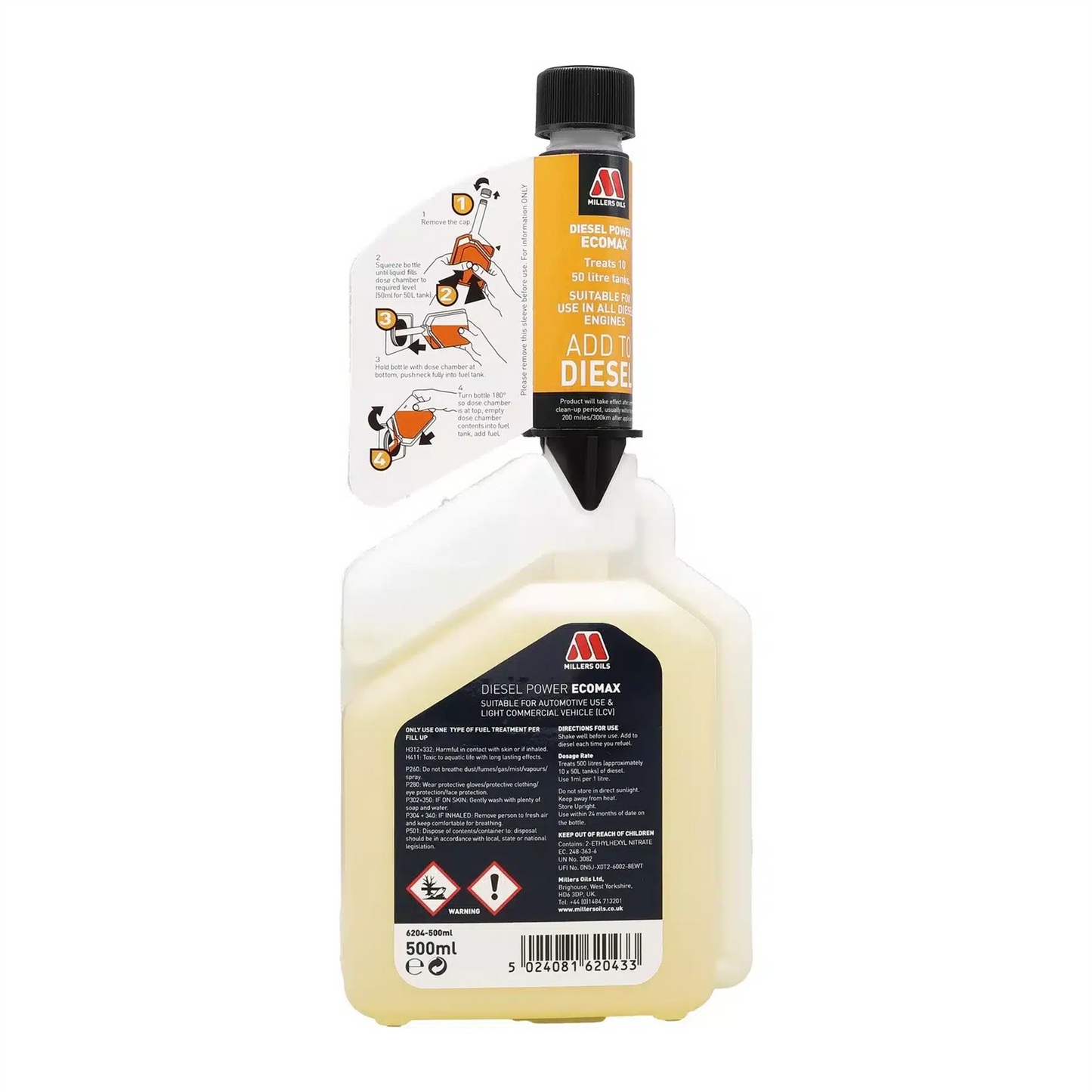 Millers Oils Diesel Power ECOMAX Fuel Additive Treatment Multishot 500ml