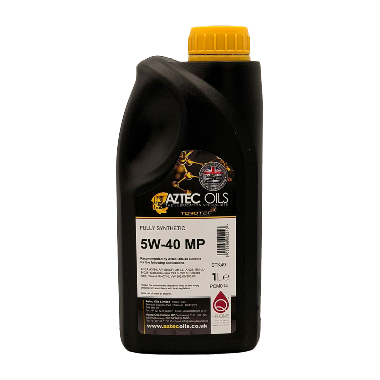 Aztec 5W40 Fully Synthetic Engine Oil Torotec MP Acea A3/B4 RN0710 VW 502