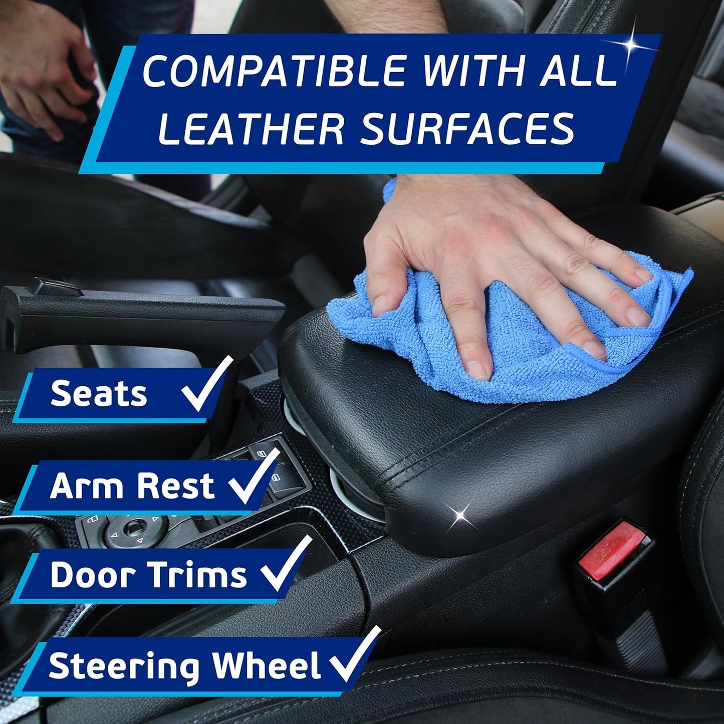 FLASH Leather Car Cleaner 500ml for Seats Wheel & Door Trims