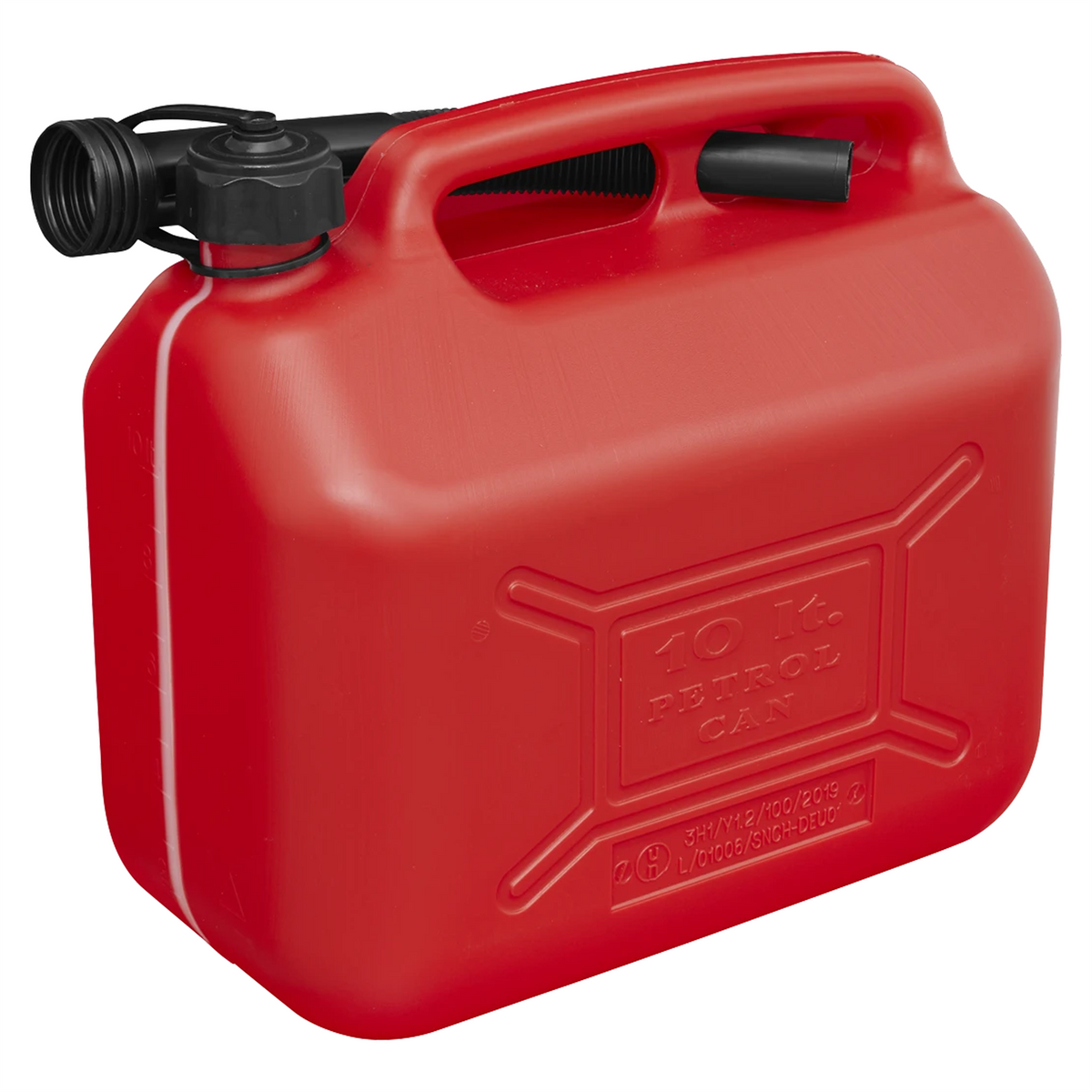 Fuel Can 10L Red Plastic Lead Replacement Fuel Container Flexible Spout