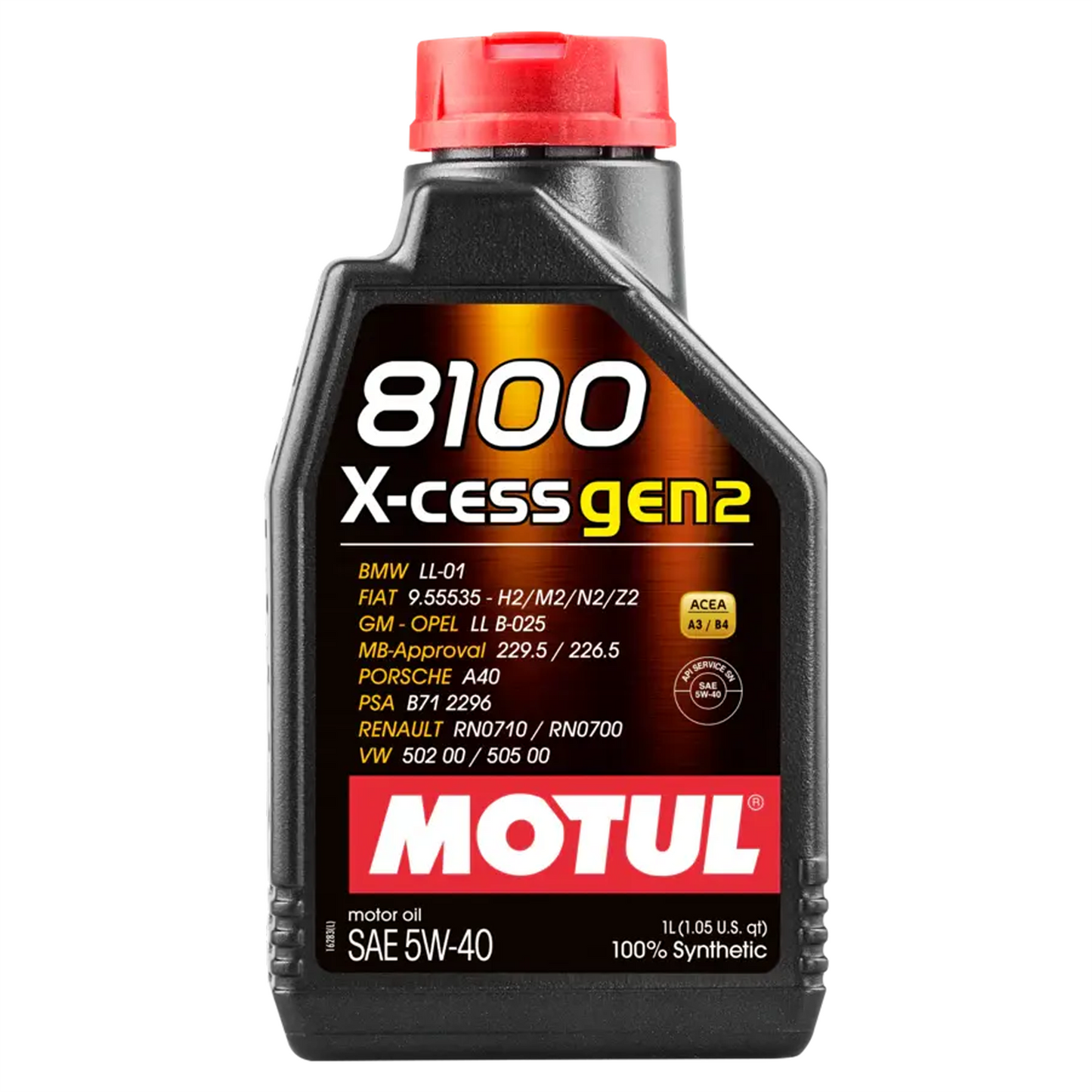 MOTUL 8100 X-CESS GEN2 5W40 Fully Synthetic Engine Oil Acea A3/B4 BMW LL-01