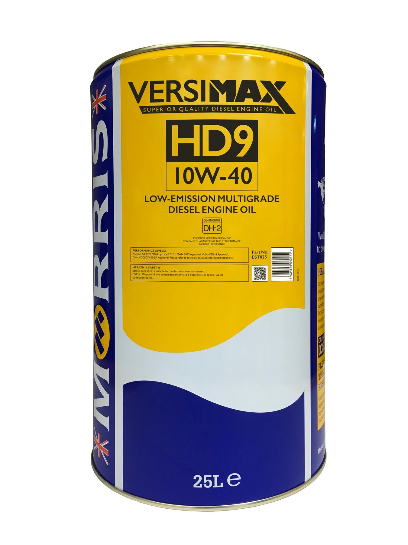 MORRIS 10w40 Fully Synthetic Heavy Duty Engine Oil  ACEA E6/E9 Volvo VDS-4.5