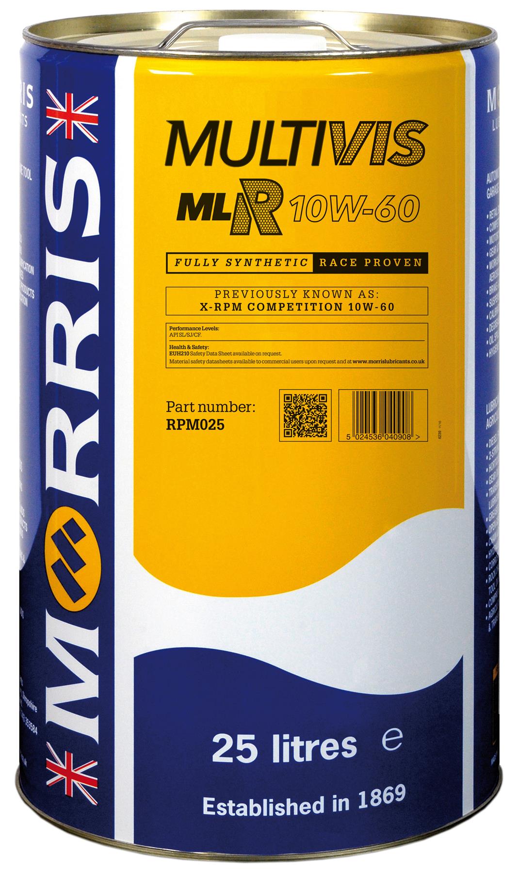 MORRIS 10w60 Fully Synthetic Racing Engine Oil API SN/CF M Sport Racing