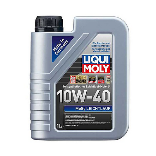 Liqui Moly 10w40 Semi-Synthetic Engine Oil MOS2 LEICHTLAUF ACEA A3 B4 API SL 1L