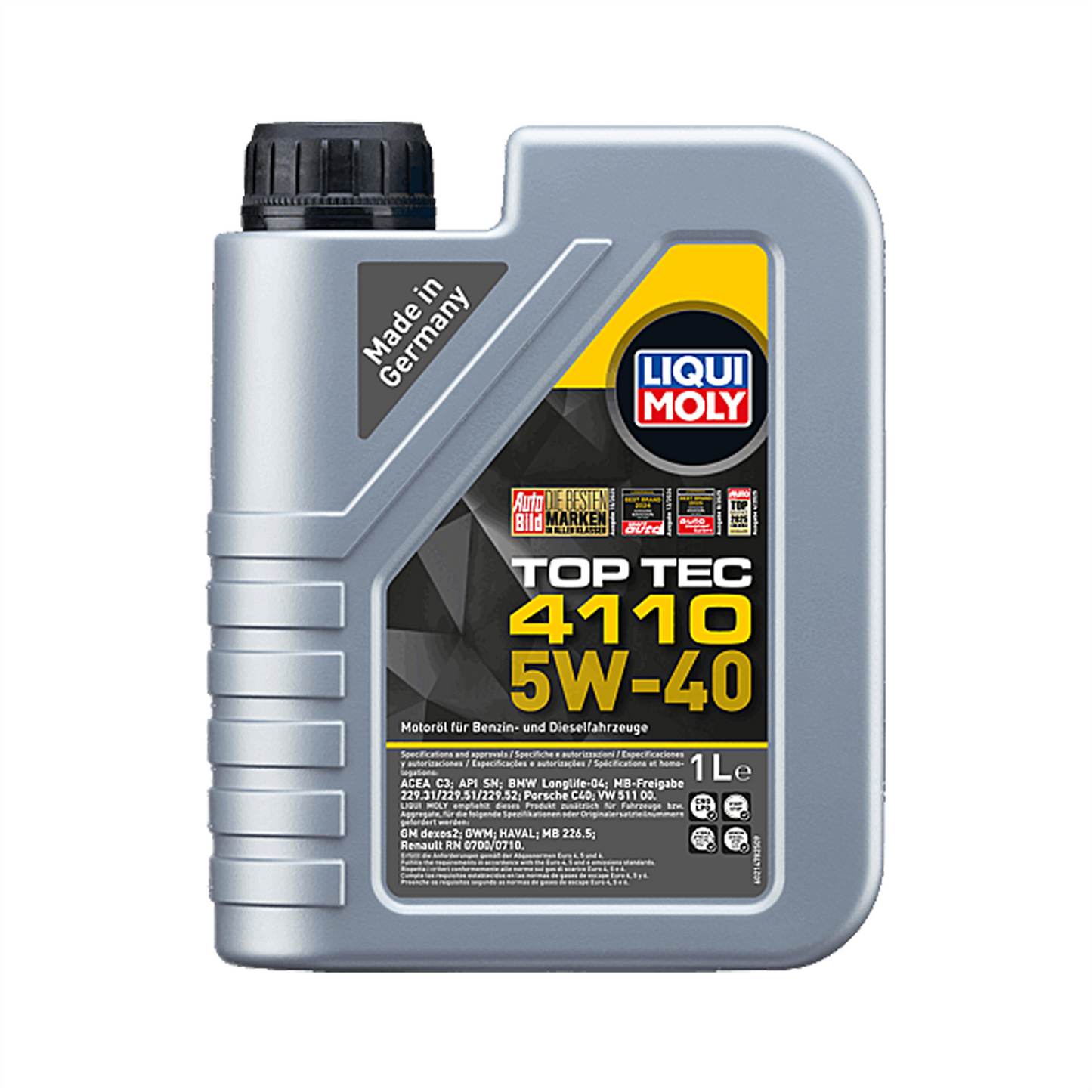 Liqui Moly Top Tec 4110 5W40 Engine Oil ACEA C3 BMW LL-04 VW 511 MB 229.31 1L