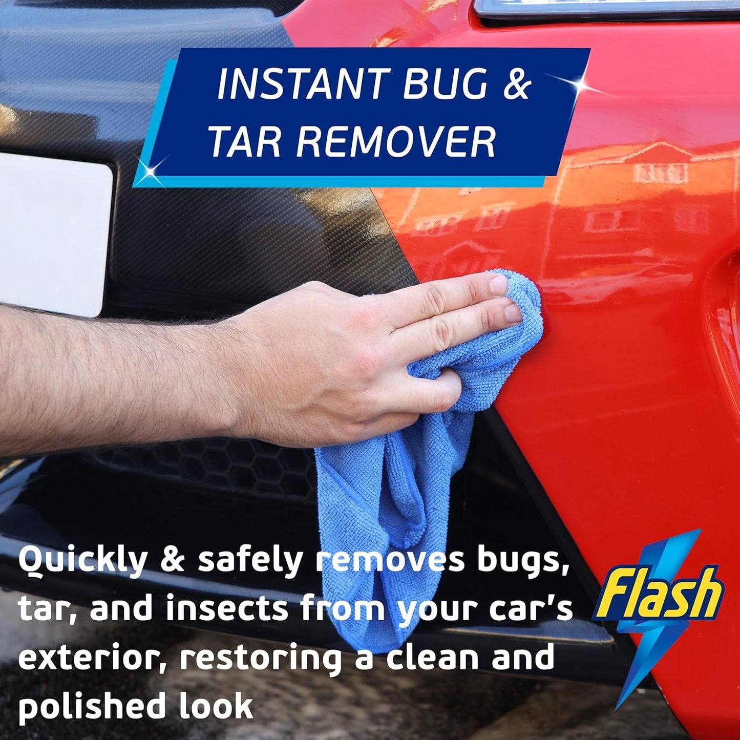 FLASH Insect Bug Remover Spray Powerful Car Cleaner for Tar & Bugs 500ml
