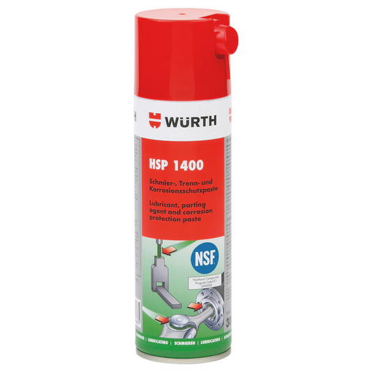 Wurth HSP 1400 High Temperature Anti-Seize Lubricant Paste Grease 300Ml