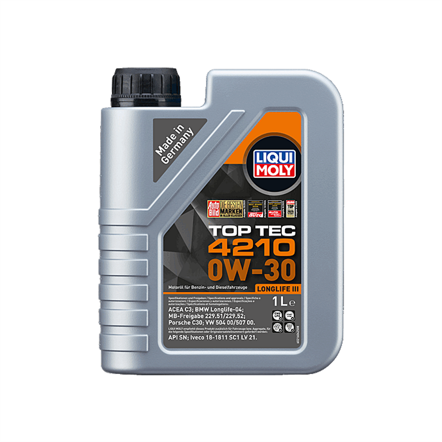 Liqui Moly Top Tec 4210 0W30 Engine Oil Longlife 3 ACEA C3 BMW LL-04 1L