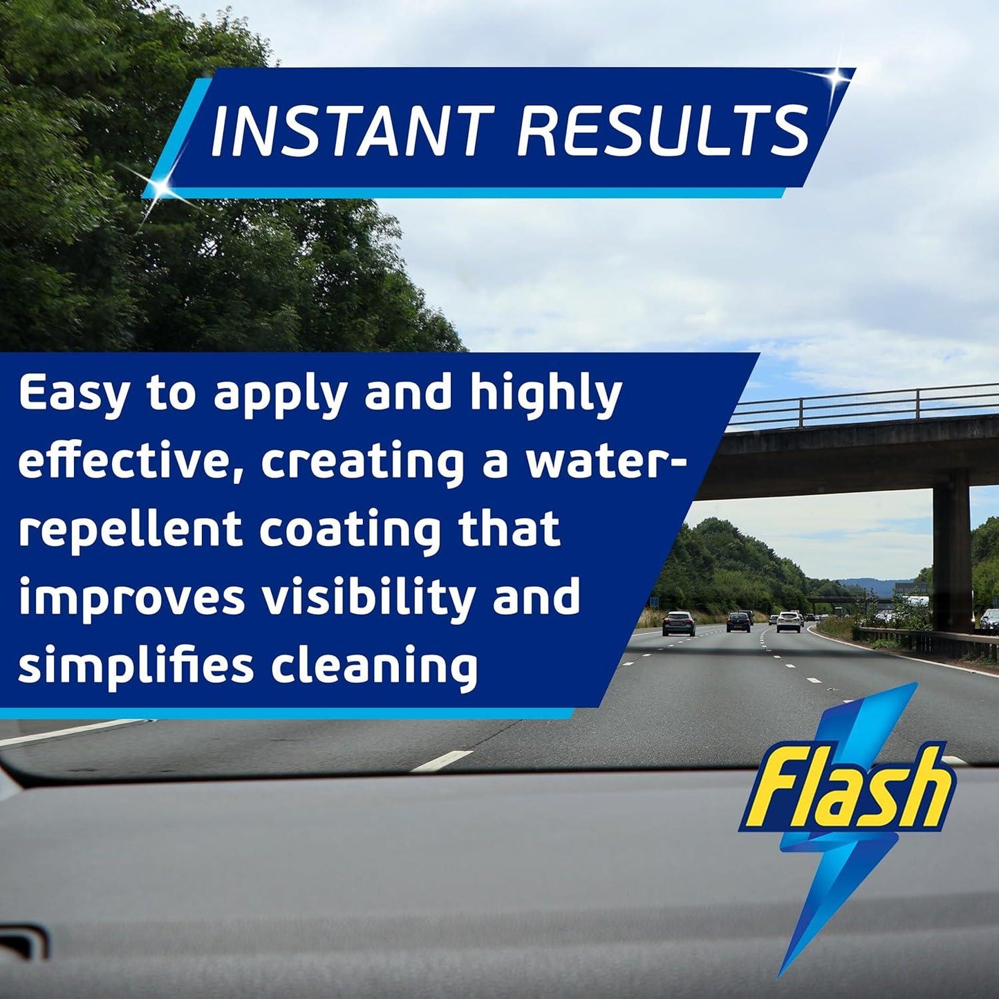 FLASH Rain Repellent Spray Water Repellent Windscreen & Glass Treatment 500ml