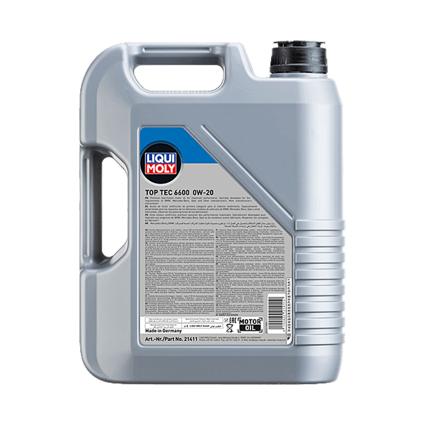 Liqui Moly Top Tec 6600 0W20 Fully Synthetic Engine Oil ACEA C5 C6 MB 229.72 5L