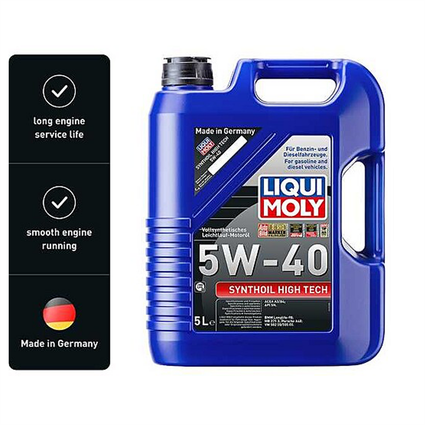 Liqui Moly Synthoil High Tech 5W-40 Fully Synthetic Engine Oil ACEA A3 B4 5L